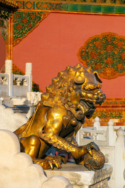故宫里的铜狮子