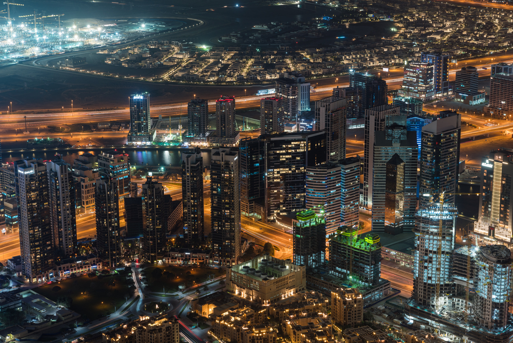 迪拜城市夜景