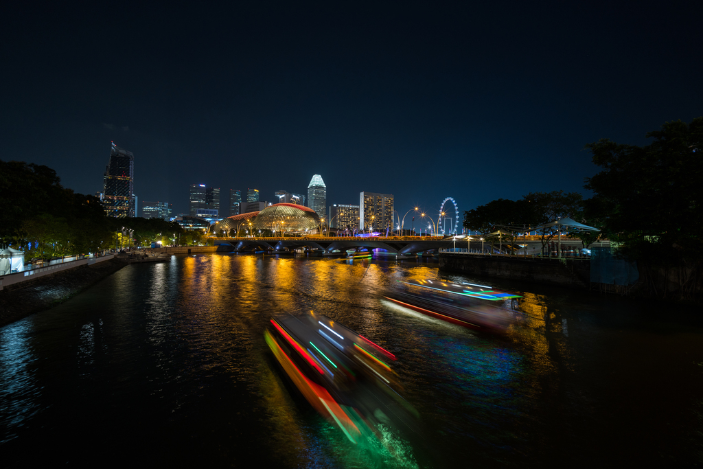 新加坡城市夜景图片