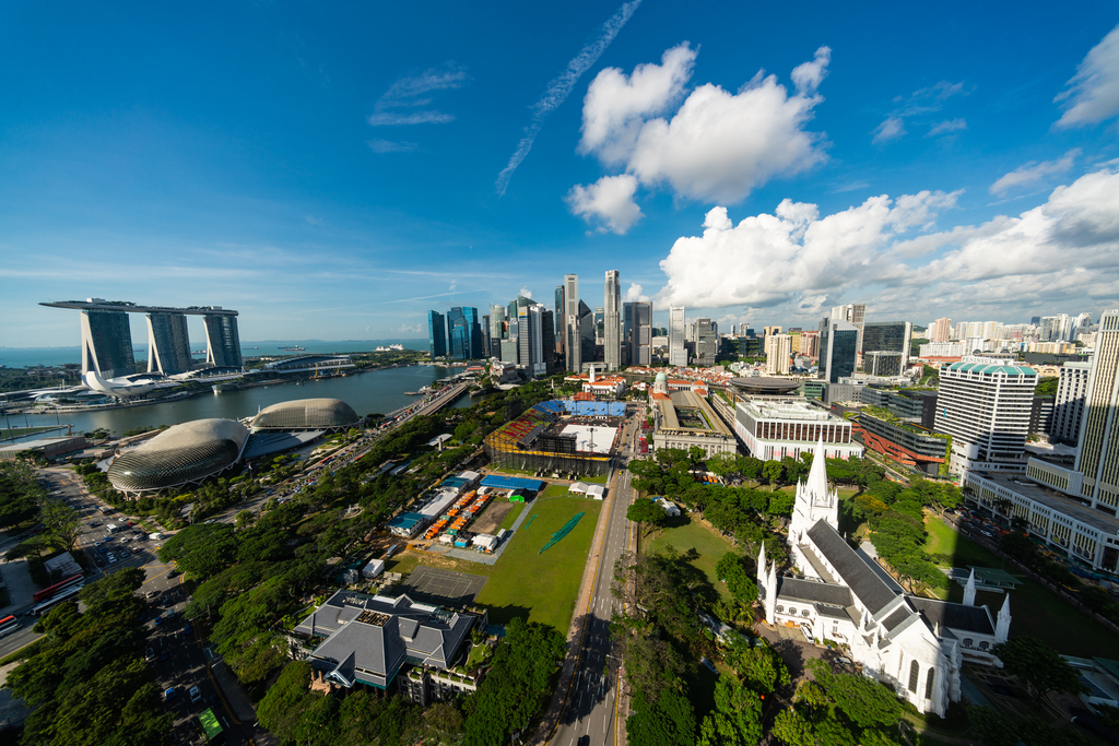 新加坡滨海湾景观图片