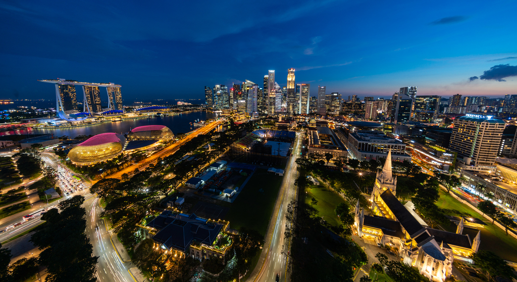 新加坡夜景图片