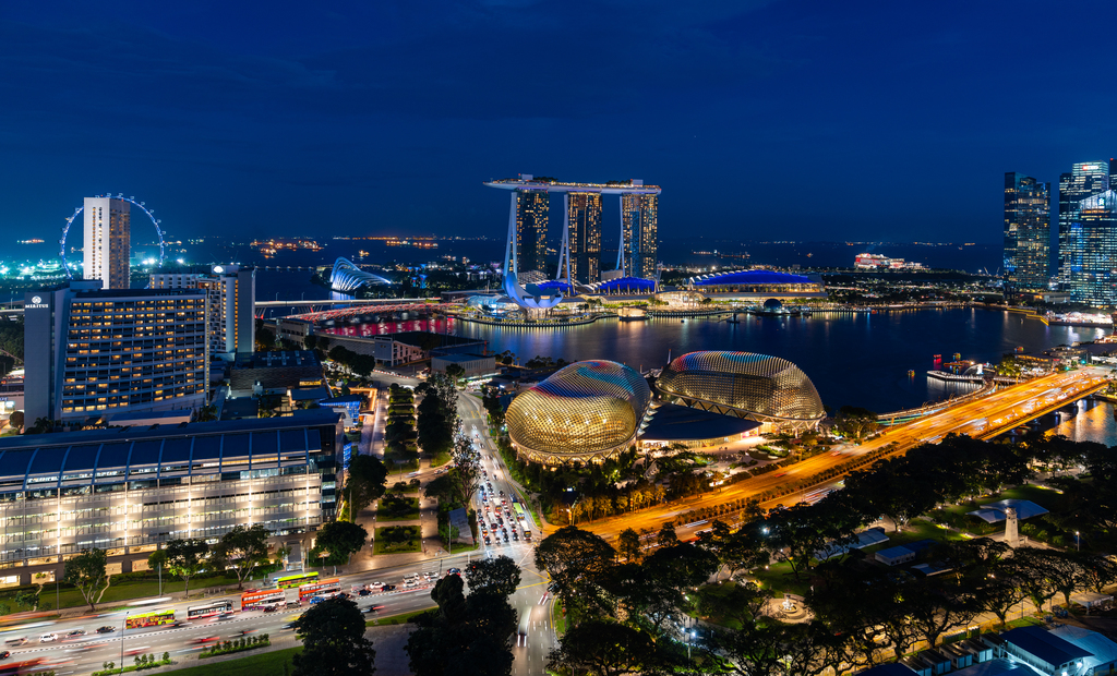 新加坡夜景图片