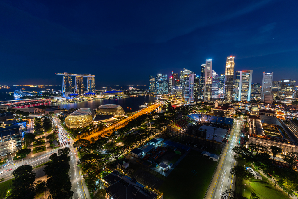 新加坡夜景图片