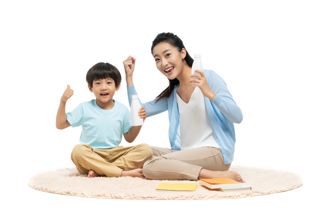 快乐的母子图片