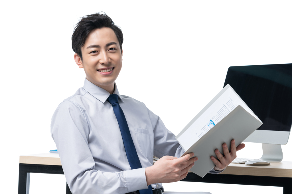 年轻商务男士办公图片