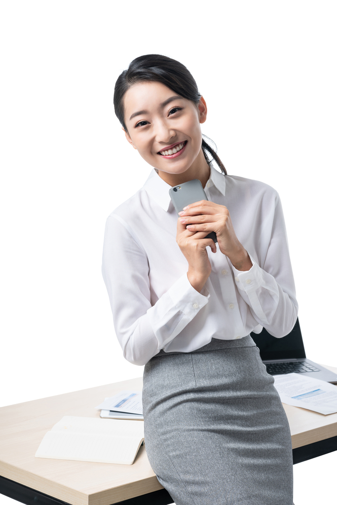 年轻商务女士办公