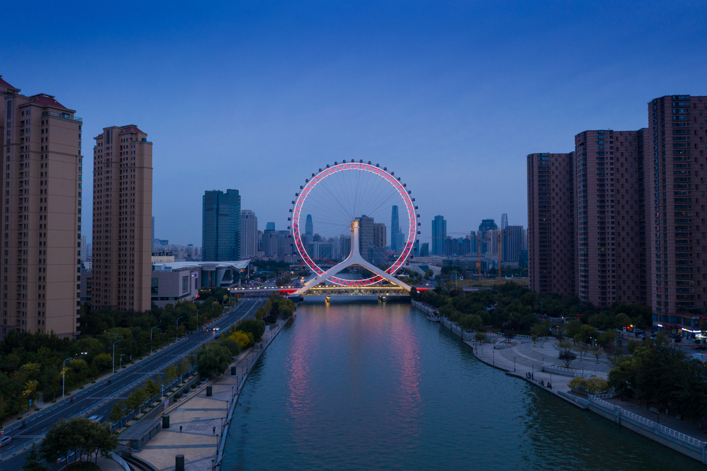 天津城市夜景图片