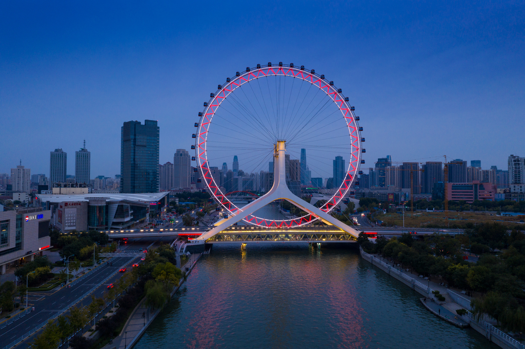 天津城市夜景图片