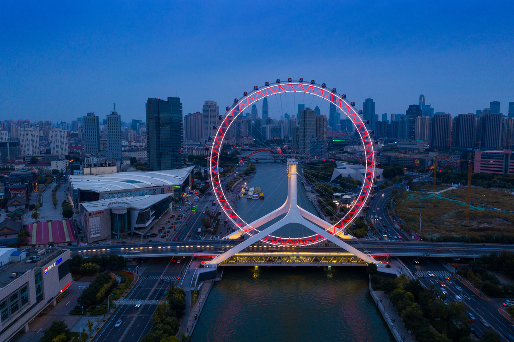 天津城市夜景图片