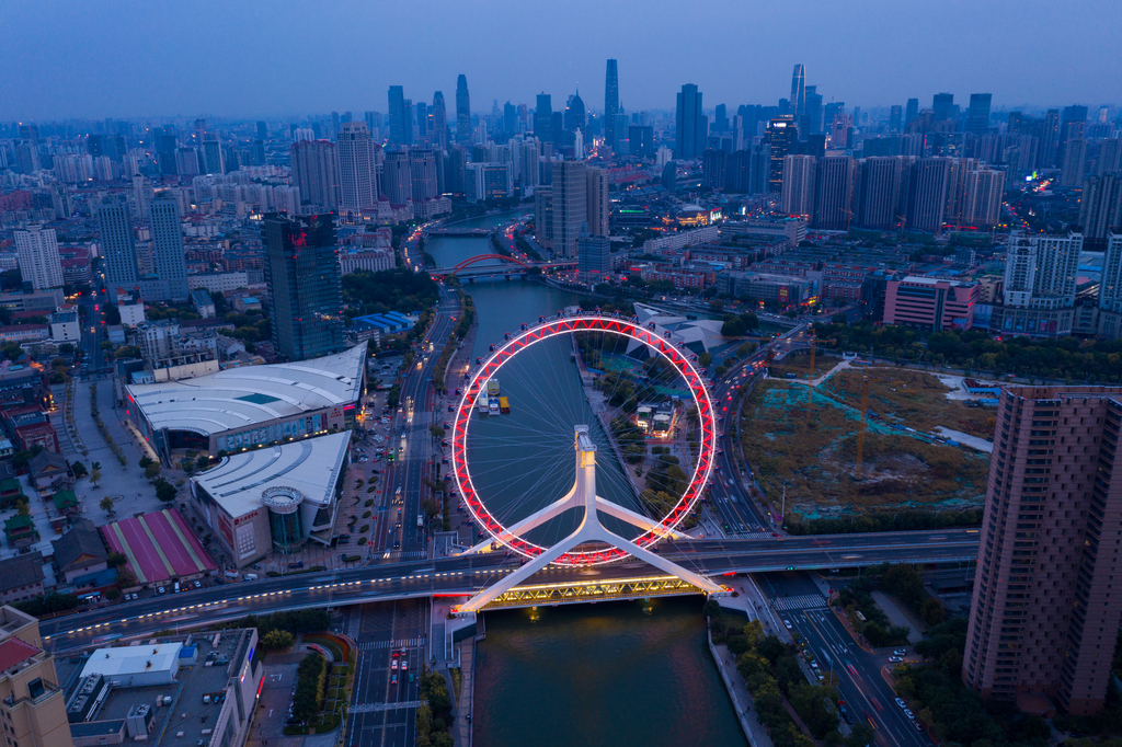 天津城市夜景图片