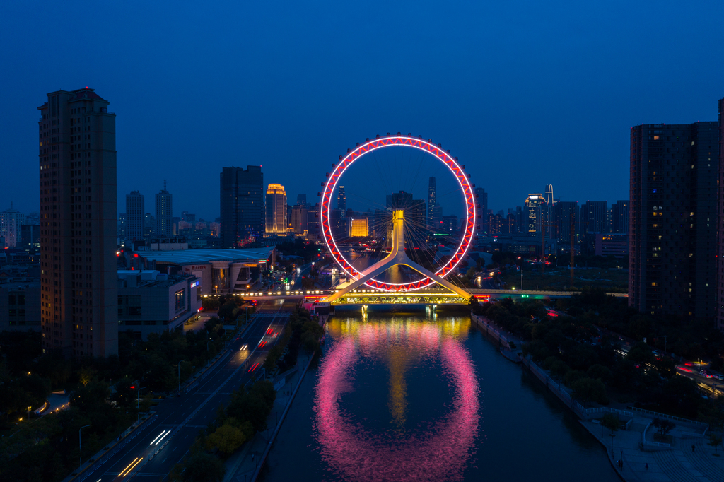 天津城市夜景图片