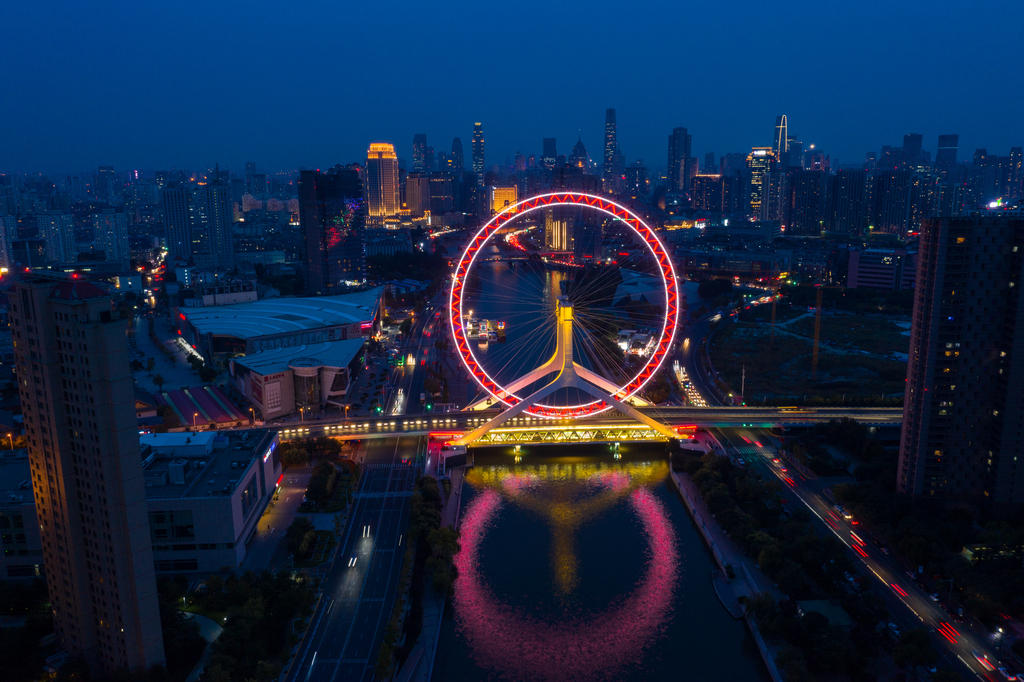 天津城市夜景图片