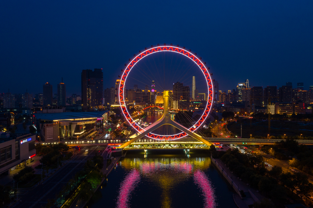 天津城市夜景图片