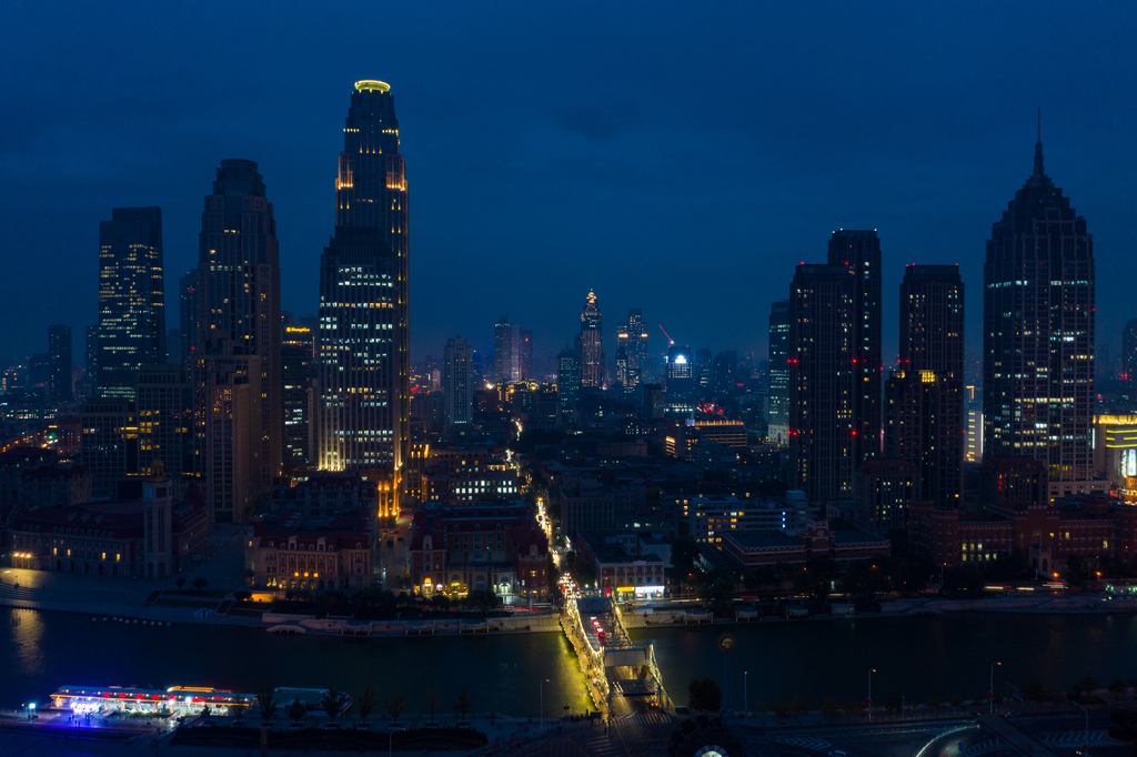 天津城市夜景图片