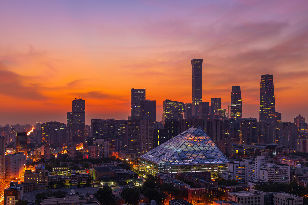 北京城市夜景图片