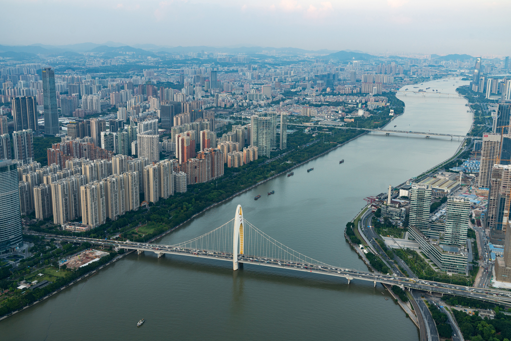 俯瞰广州城市全景