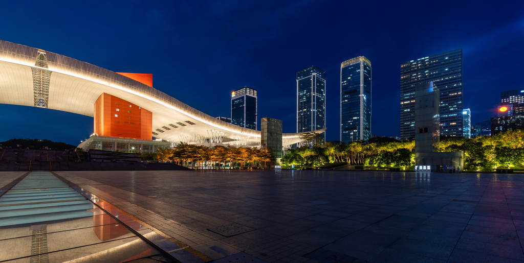 深圳市民广场夜景图片