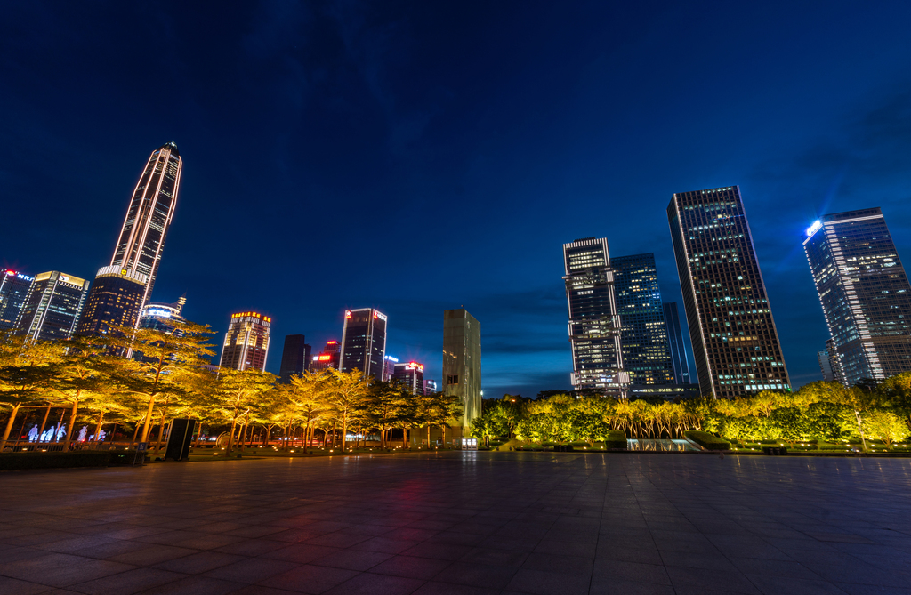 深圳市民广场夜景图片