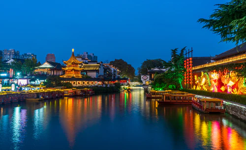 南京夫子庙夜景图片