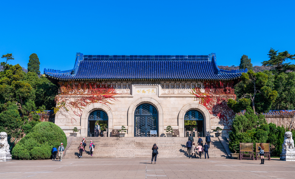 南京中山陵陵门图片