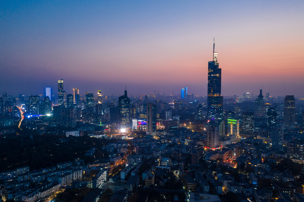 南京城市夜景图片