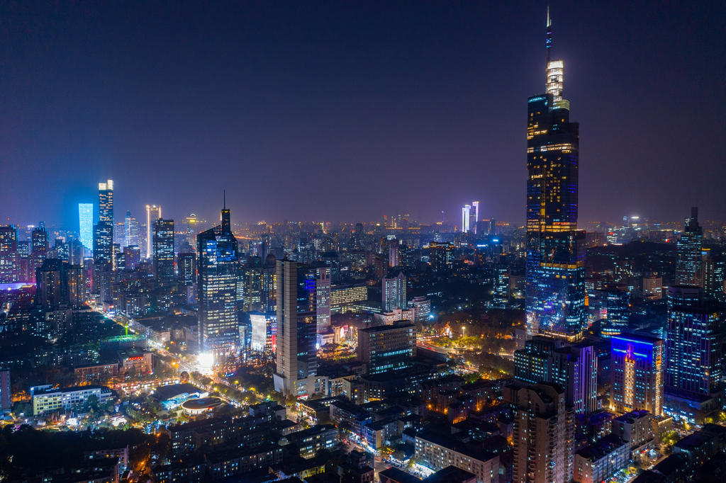 南京城市夜景图片