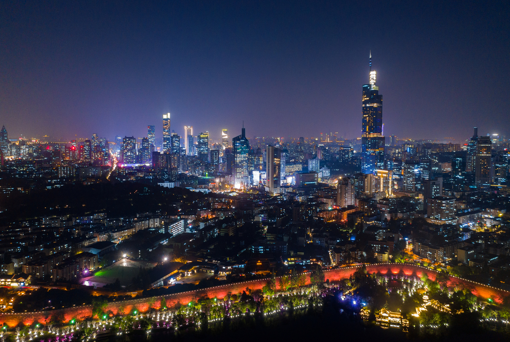 南京城市夜景图片