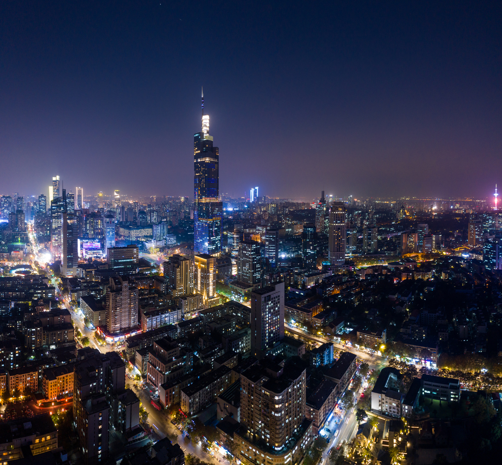 南京城市夜景图片