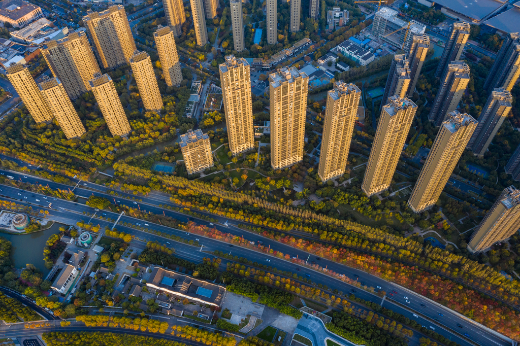 鸟瞰南京城市风光图片