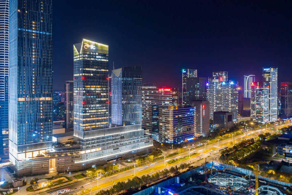 南京城市夜景图片