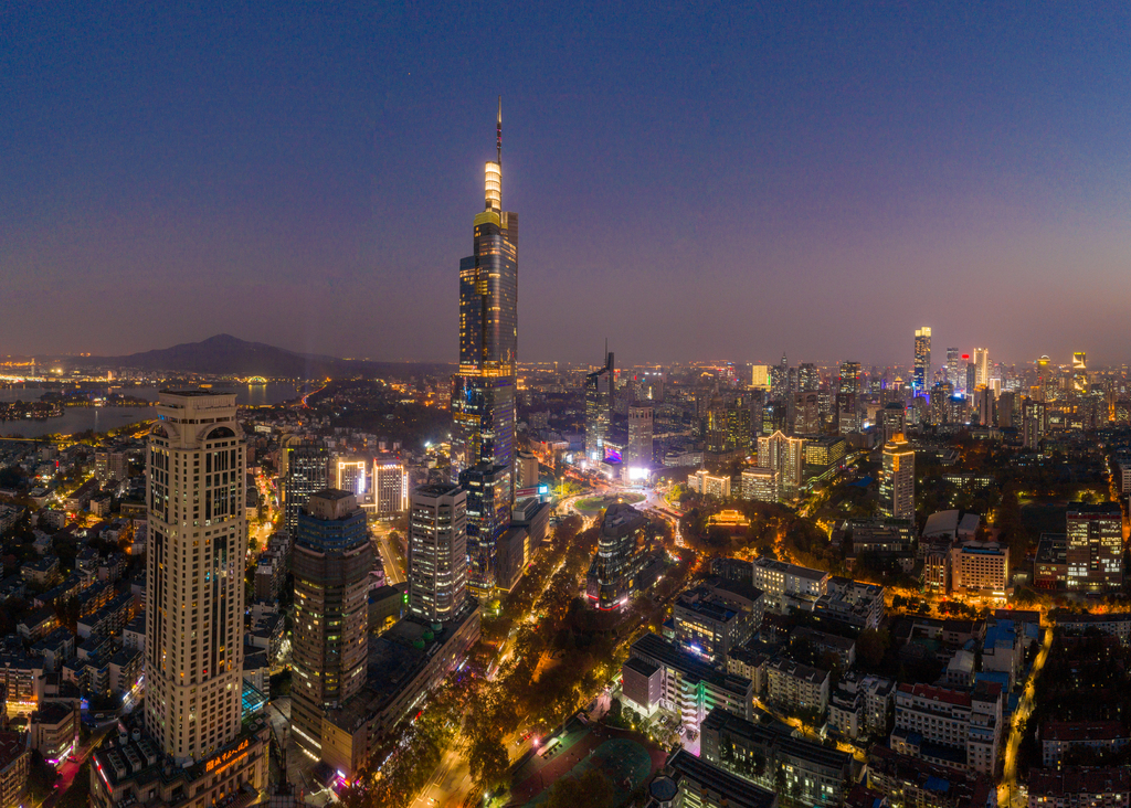 南京城市夜景图片