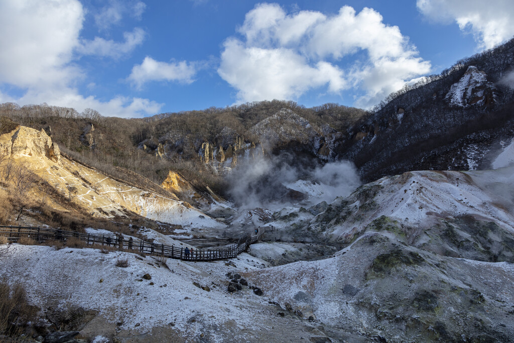 日本北海道登别地狱谷