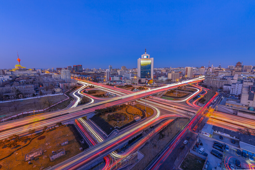 北京城市夜景图片