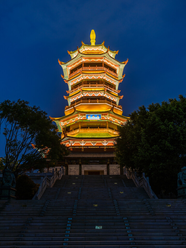 厦门市园博苑杏林阁夜景图片