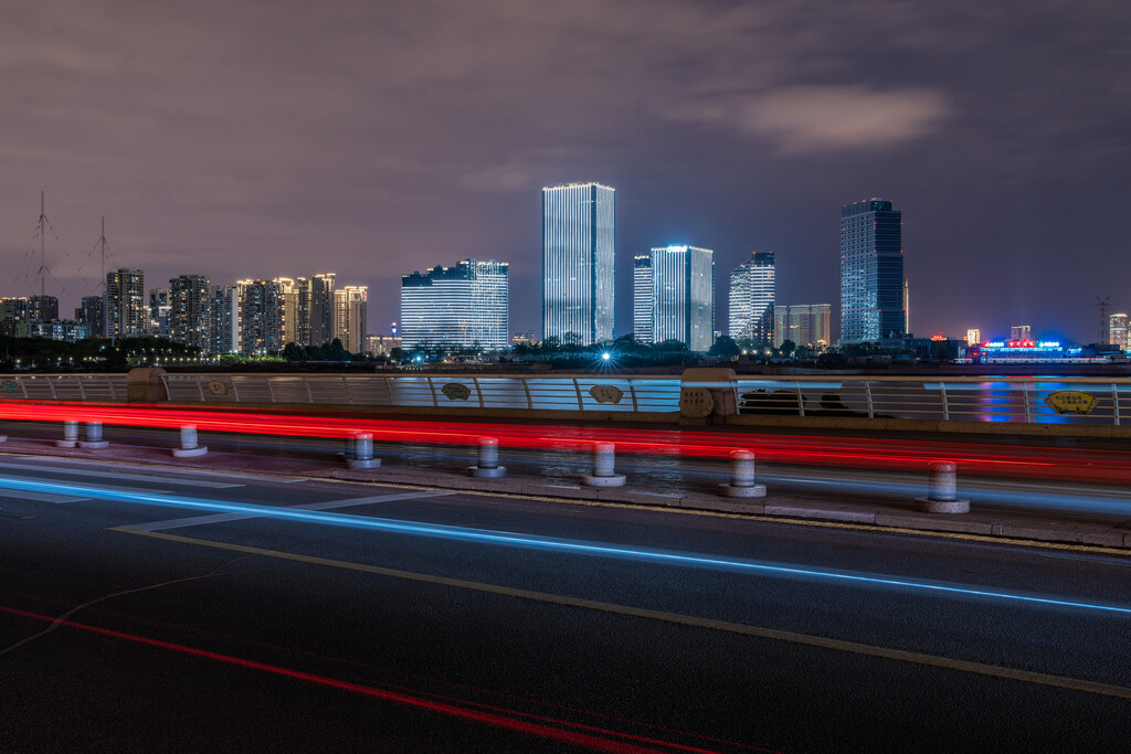 厦门海沧湖水秀公园夜景图片