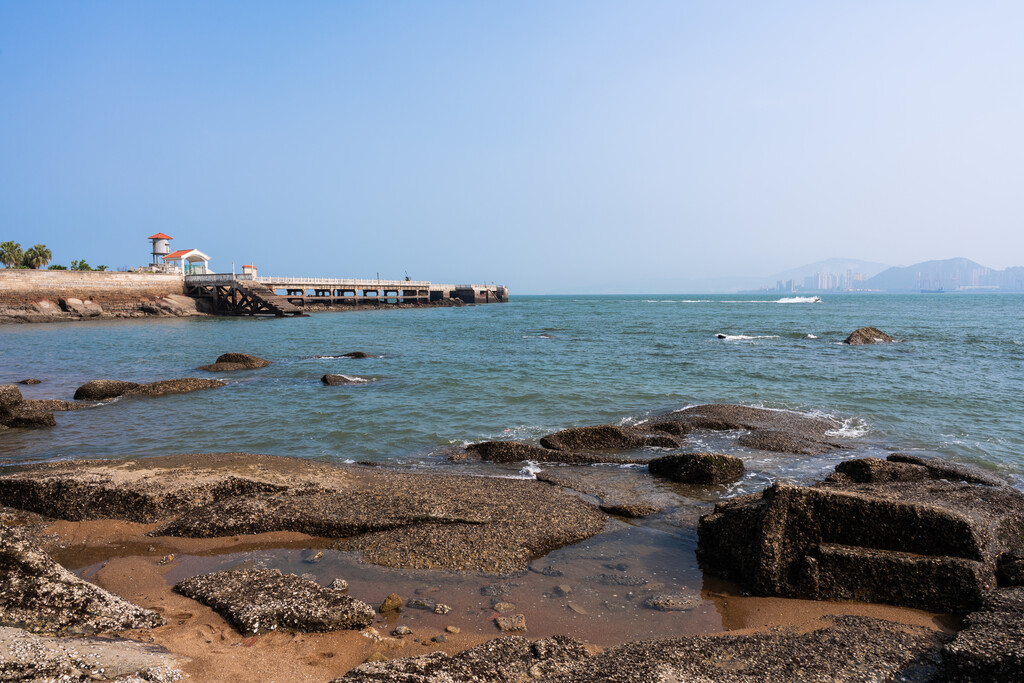 厦门鼓浪屿观海园码头图片