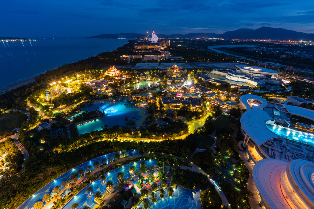 海南三亚城市夜景