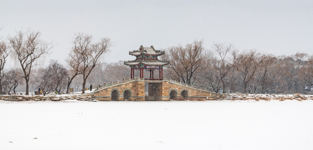 北京颐和园冬季风光图片