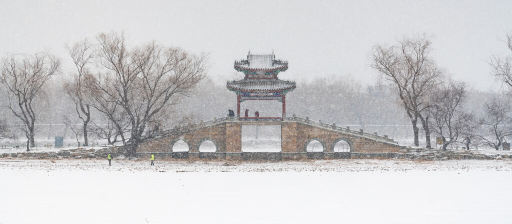 北京颐和园冬季风光图片