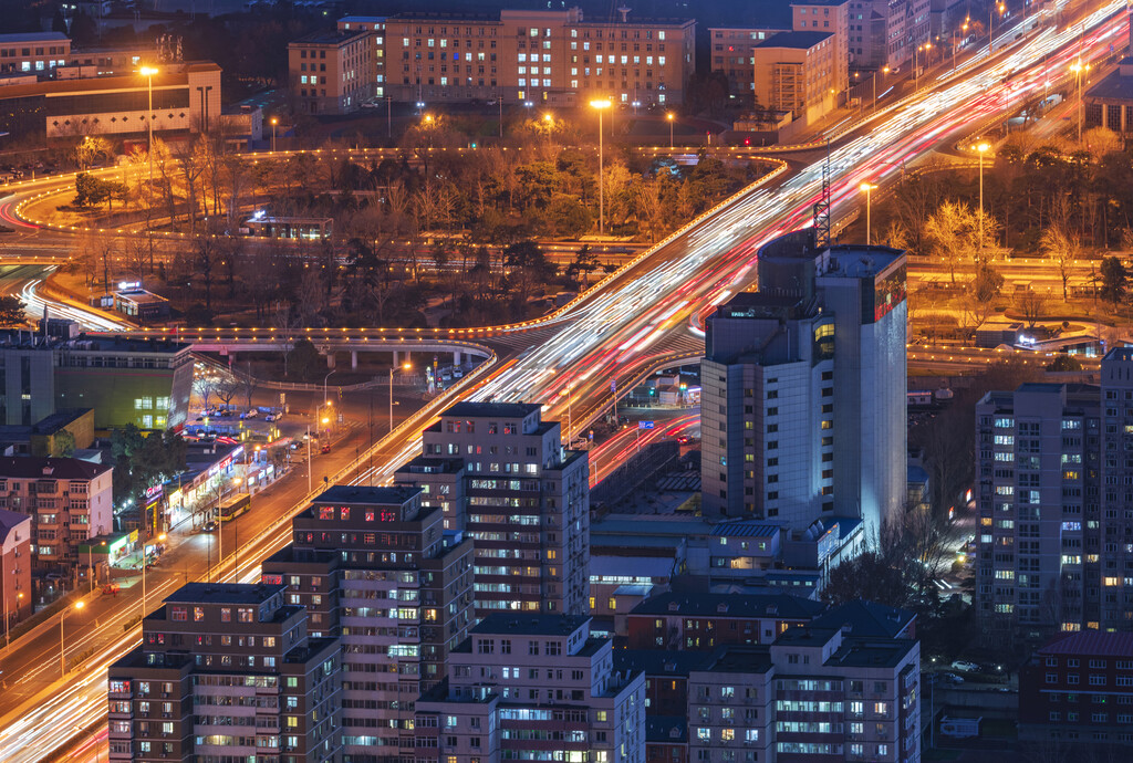 北京西三环夜景图片