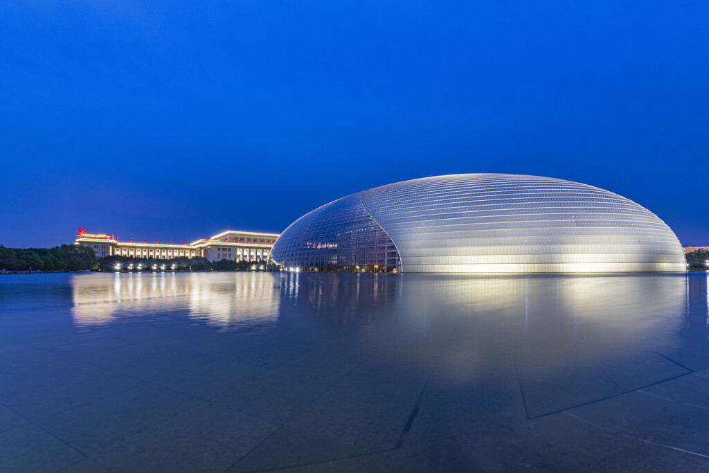 北京国家大剧院夜景图片