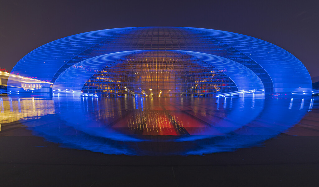 北京国家大剧院夜景图片