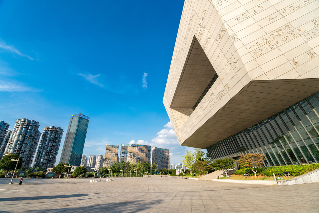 长沙滨江文化园建筑广场三馆一厅图片