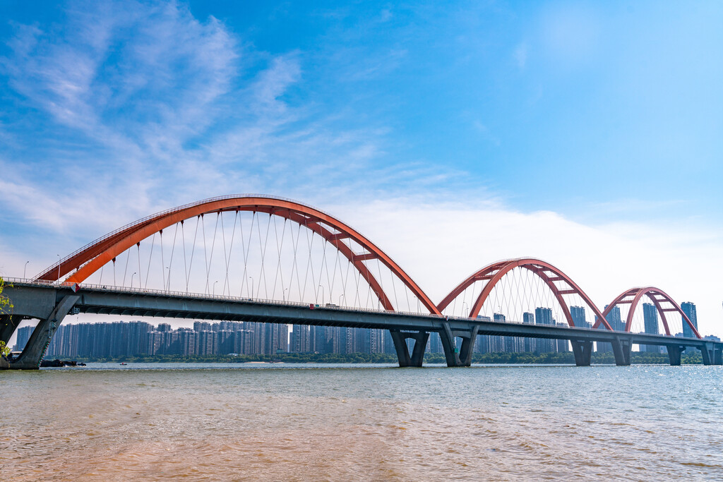 长沙湘江福元路大桥风光图片