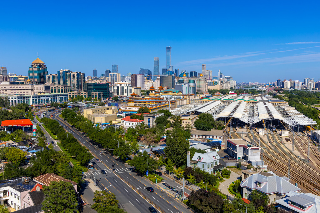 北京崇文门北京站城市风光图片